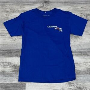 Vlone  Blue "Legends Never Die" Graphic Tee